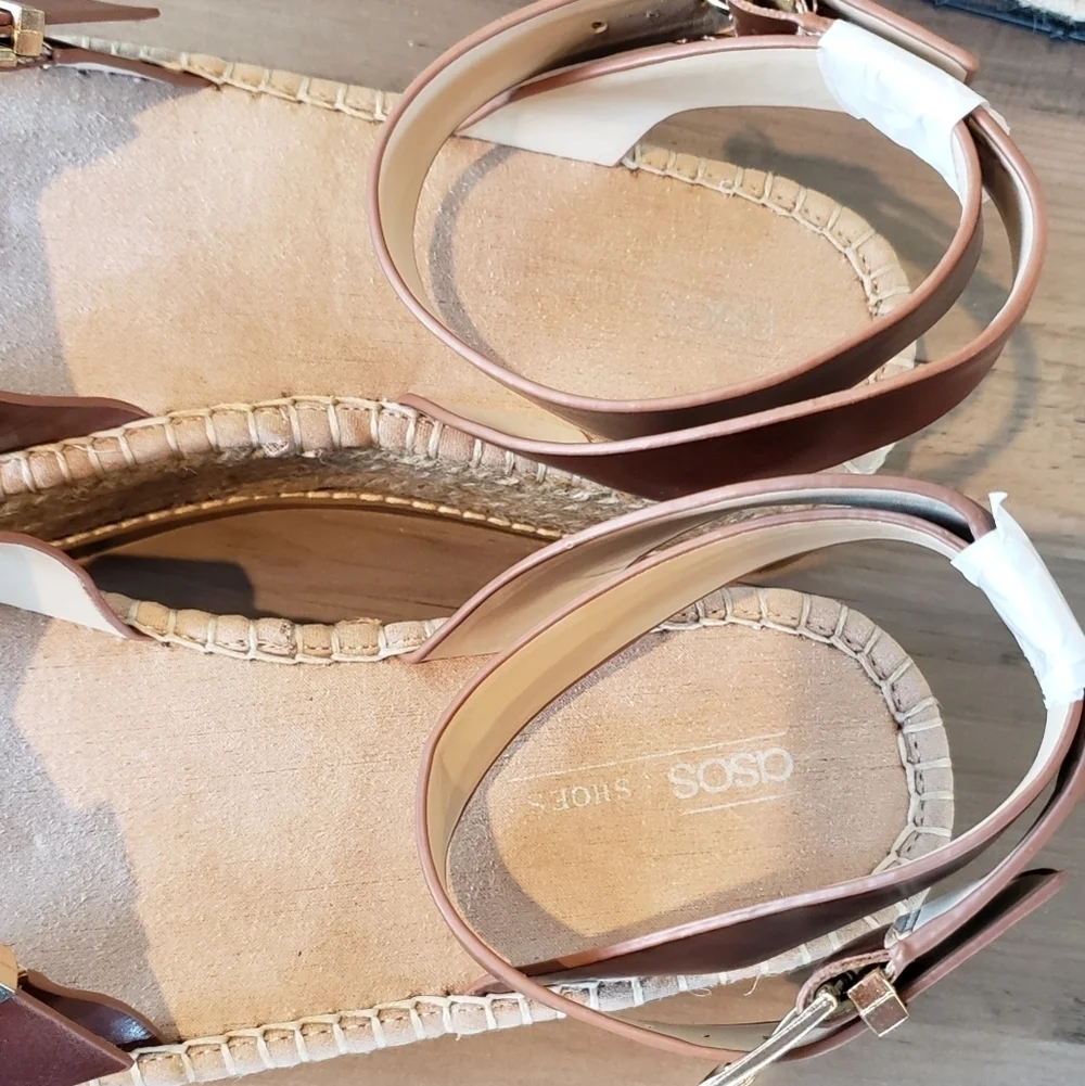 ASOS Design Tina Chunky Buckle Espadrille Shoes NEW